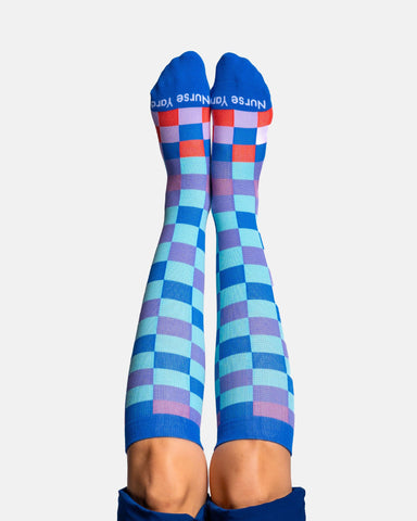 Nursing Checkered Socks