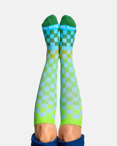 Nursing Checkered Socks