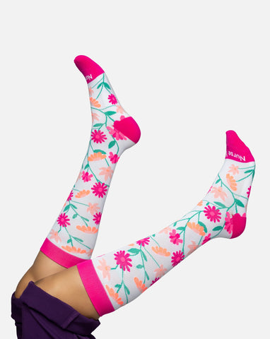 Nursing Flower Socks